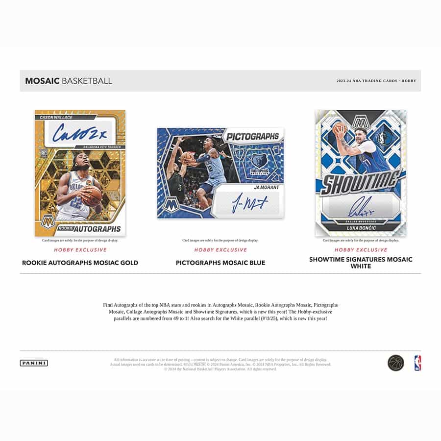 NBA 2023-24 Panini Mosaic Basketball Fast Break box