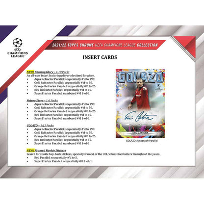 SOCCER 2021-22 Topps UEFA Champions League Chrome Hobby box 1 Autograph