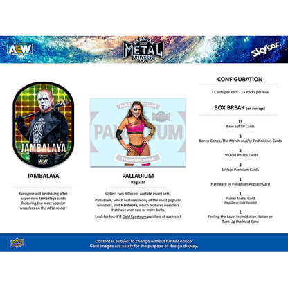 WWE 2022 Upper Deck All Elite Wrestling Skybox Metal Universe Hobby Box