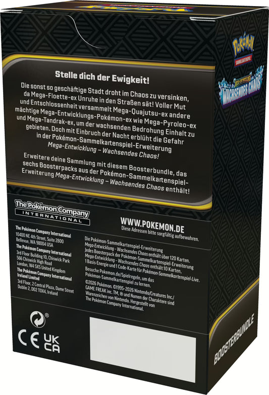 POKEMON Wachsendes Chaos 6er Booster bundle DE (Vorbestellung !! erscheint voraussichtlich 22. Mai 2026)