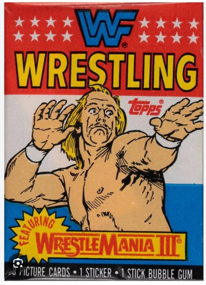 Topps HULK HOGAN WWF Pro Wrestling Trading Card Pack 1987