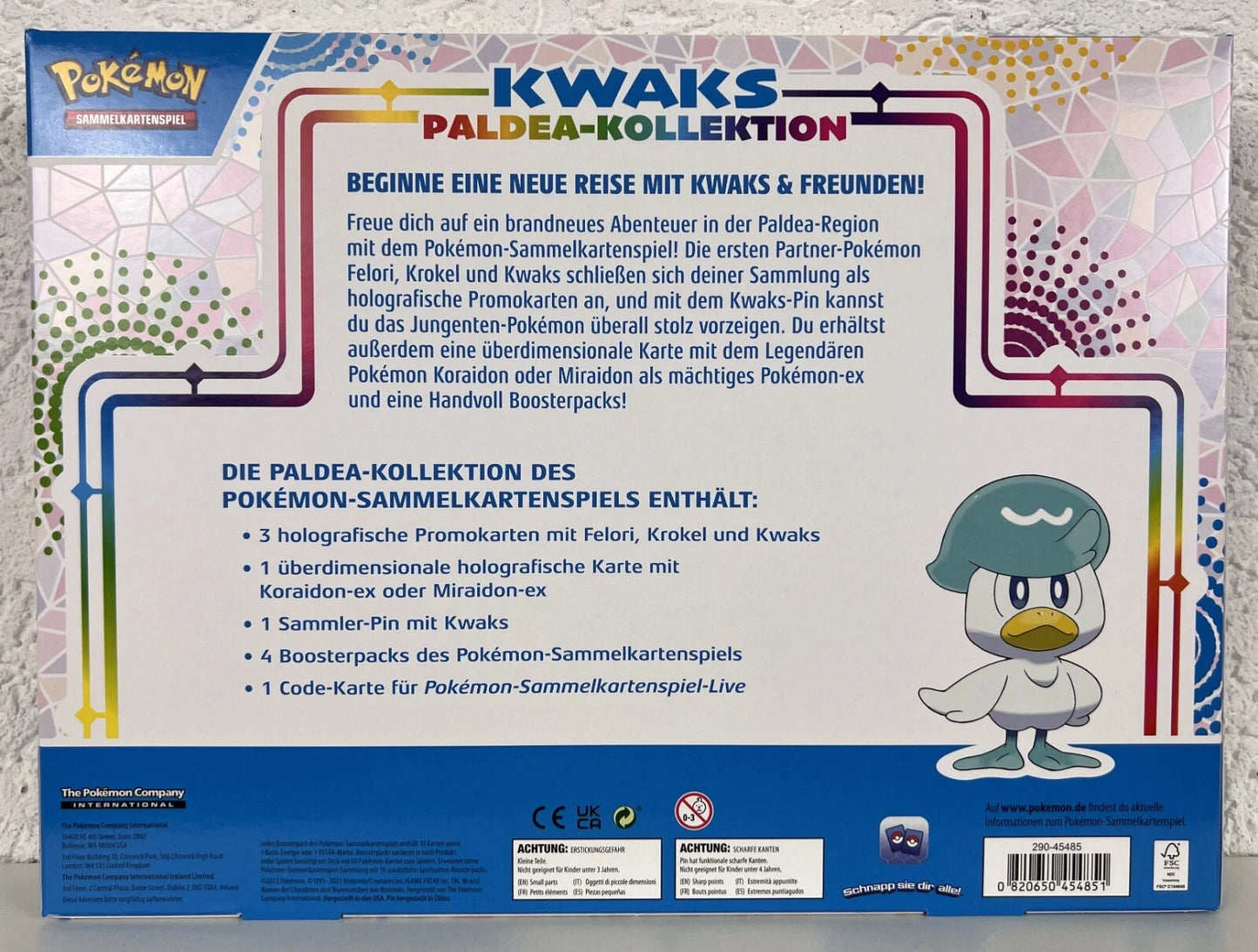 POKEMON: Paldea-Kollektion:  Kwaks Box DE