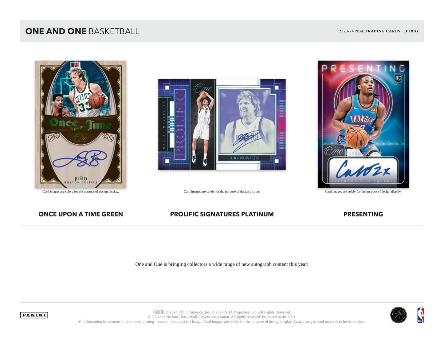 NBA 2023-24 Panini One and One Basketball Hobby Box