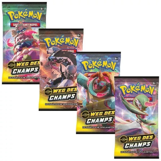 POKEMON Booster - Weg des Champs - Ovp - English komplettes 4er Artwork Set