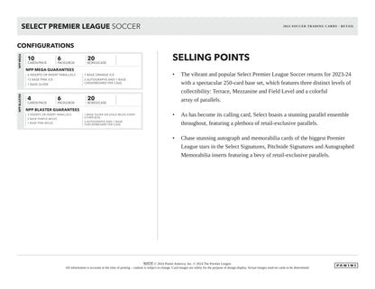 SOCCER 2023-24 Panini Select English Premier League  blaster box