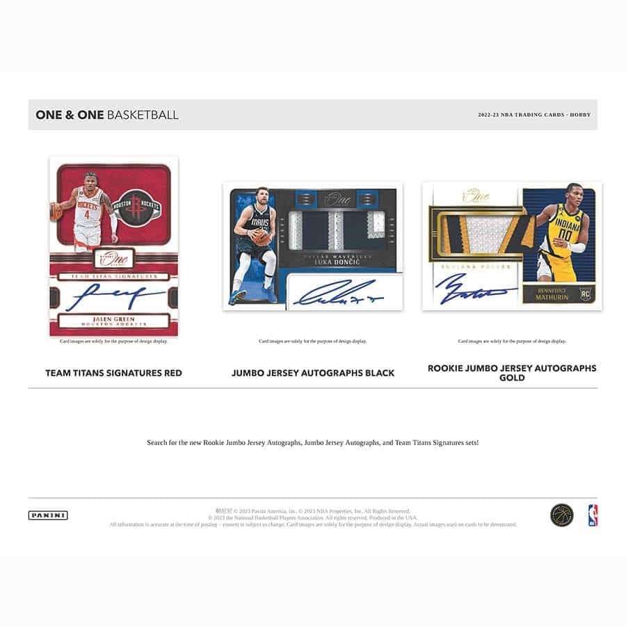 NBA 2022-23 Panini One and One basketball hobby box