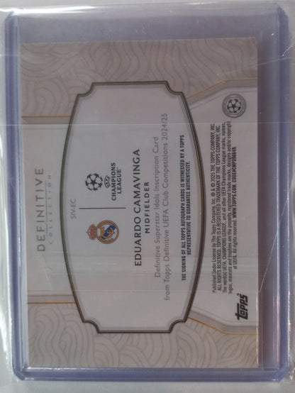 Eduardo Camavinga Topps Definitive Collection Autogramm + 5/5