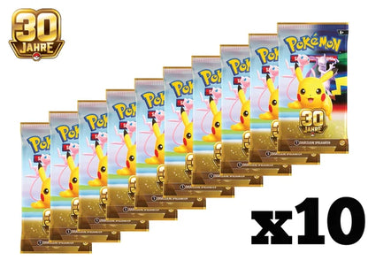 Pokemon 30 Jahre 10 Booster Packs im Bundle DE