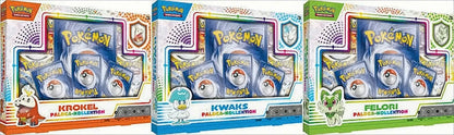 POKEMON: Paldea-Kollektion:  Kwaks, Krokel und Felori im 3 Boxen Set