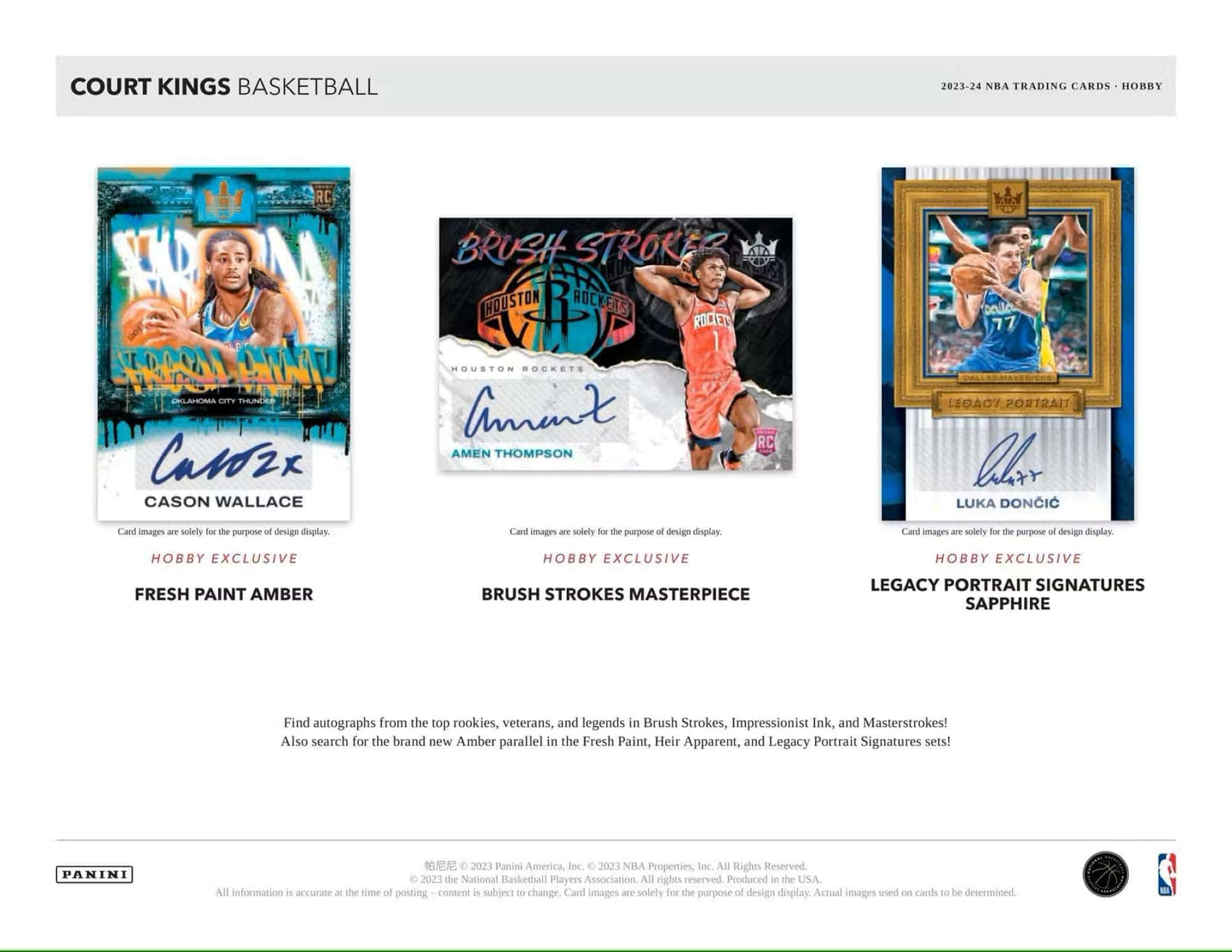 NBA 2023-24 panini court kings basketball blaster box