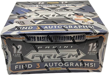 2026 Panini Prizm Baseball Card Box (3 Auto)