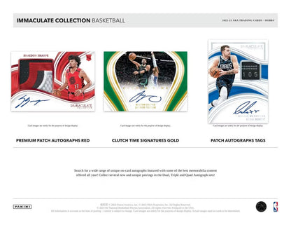 NBA Immaculate Basketball Hobby Box 2022-23