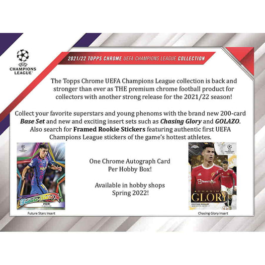 SOCCER 2021-22 Topps UEFA Champions League Chrome Hobby box 1 Autograph