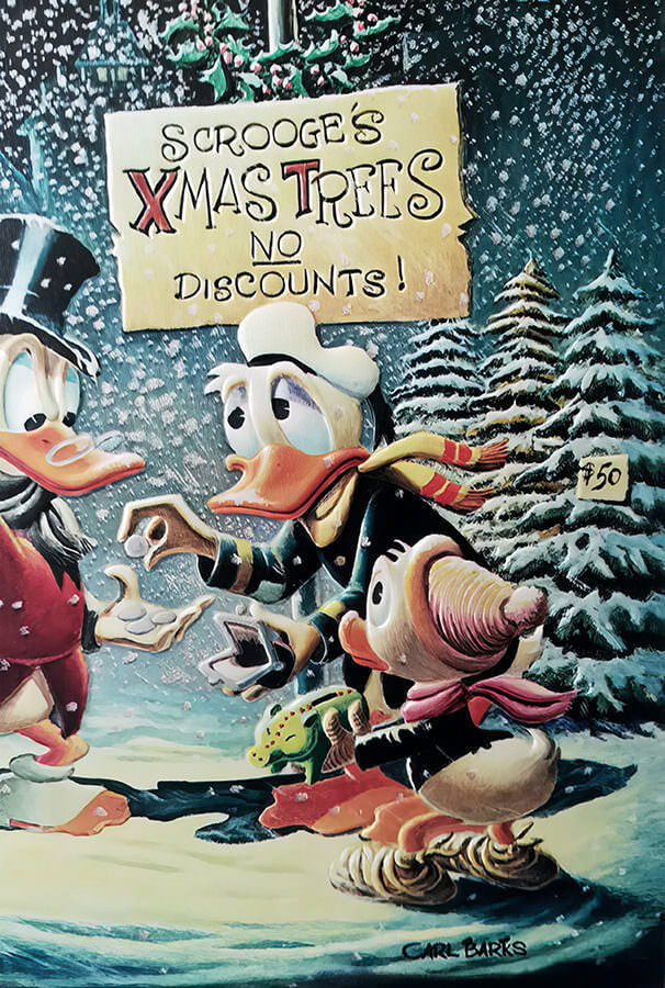 BARKS Mini LITHOGRAPHIE A Christmas Trimming Signed Limited Edition Lithograph (1999) 595 Ex