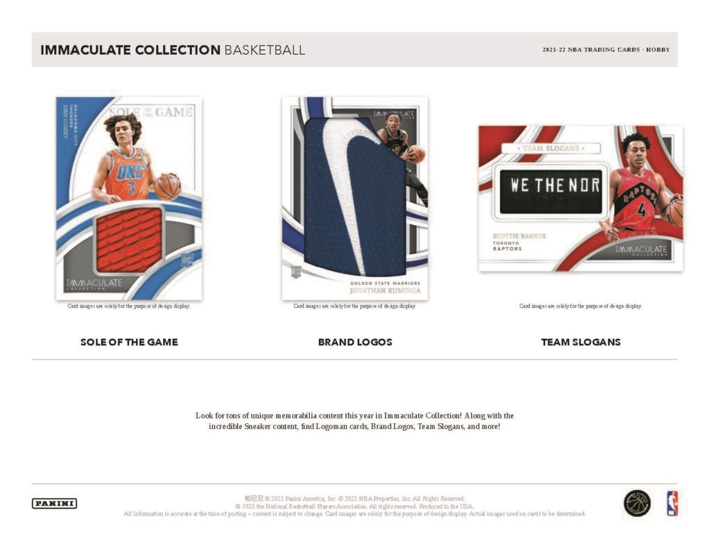 NBA 2021-22 Panini Immaculate Basketball Hobby Box