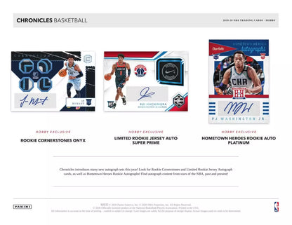 NBA 2019-20 PANINI CHRONICLES BASKETBALL HOBBY box 2 Auto