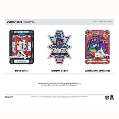 NFL 2024 Panini Contenders Football mega box (1 Auto + 2 Memo)