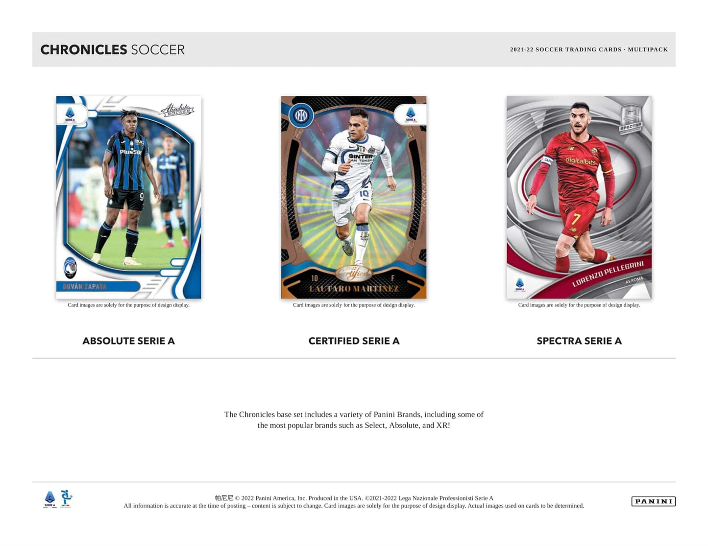 SOCCER 2021/22 Panini Chronicles Multi Cello Box